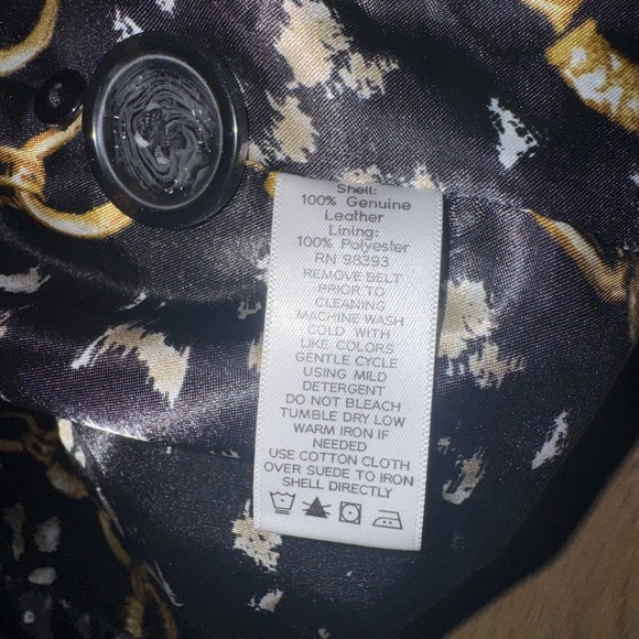 Dennis Basso Black Leather Trench Coat - Picture 6 of 8